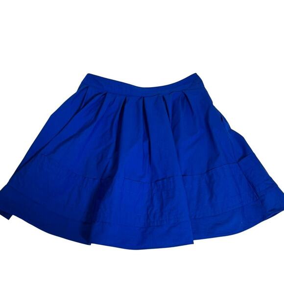 Express Full Mini Skirt Lined Royal Blue Side Pockets Size 4 Skater Retro - Picture 2 of 8